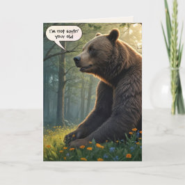 Tarjeta Oso De Cumpleaños Gracioso En Los Bosques De Veran