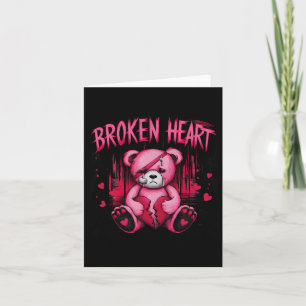 Tarjeta Oso de dolor de perdedor Goteo Dolor Corazón Roto