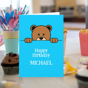 Tarjeta Oso de exploración suave Personalizado simple so