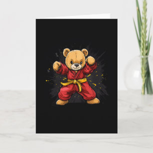 Tarjeta Oso de Karate con Poder y Precisión para Niños