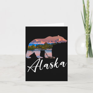 Tarjeta Oso de las montañas de Alaska Gly Recuerdos del es