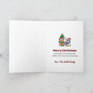 Tarjeta Oso de Navidad personalizado Cocoa y Cuddles