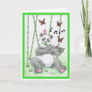 Tarjeta Oso de panda del cumpleaños