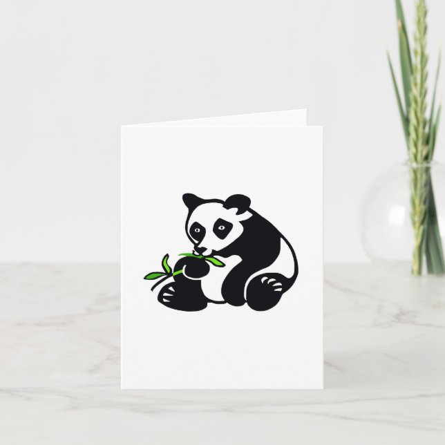 Tarjeta Oso de PANDA lindo - Dibujo animal en peligro - (Anverso)