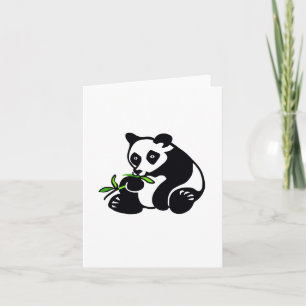 Tarjeta Oso de PANDA lindo - Dibujo animal en peligro -