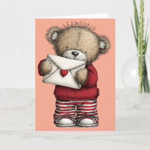 Tarjeta Oso de peluche del día de San Valentín