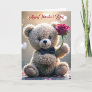 Tarjeta Oso de peluche del día de San Valentín