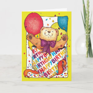 Tarjeta Oso de peluche del feliz cumpleaños