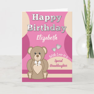 Tarjeta Oso de peluche especial de cumpleaños feliz
