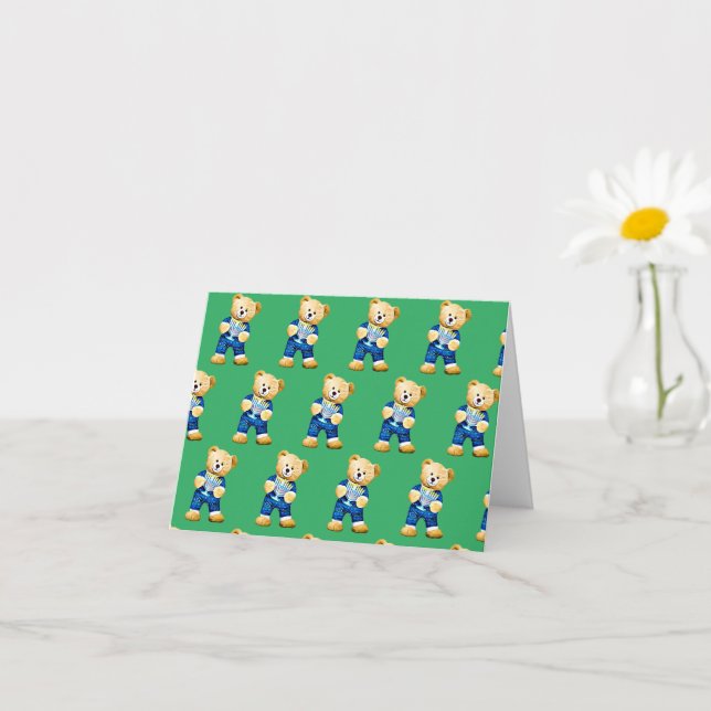 Tarjeta Oso de peluche Menorá (Planta pequeña)