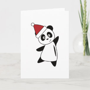 Tarjeta Oso de peluche panda navidad animales lindos para 