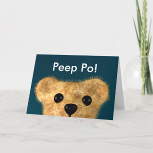 Tarjeta Oso de peluche (¡Peep po!)