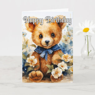 Tarjeta Oso de peluche súper lindo
