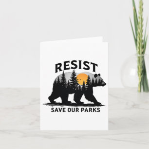 Tarjeta Oso de resistencia - Salvar nuestros parques Prote