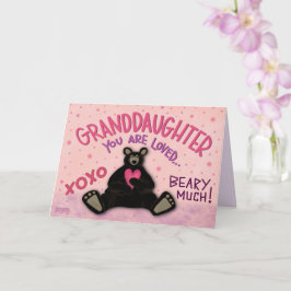 Tarjeta Oso de San Valentín de nieta linda Inspirividad Di