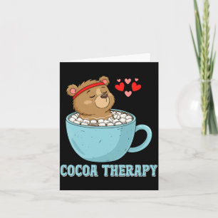 Tarjeta Oso de Terapia de Cacao Caliente Malvavisco Lindo