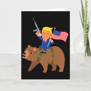 Tarjeta Oso de Trump Pistola Merica Elección Donald Republ