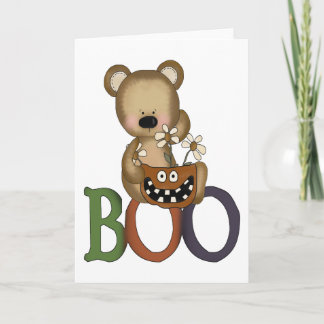 Tarjeta Oso del abucheo de Halloween
