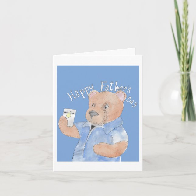 Tarjeta Oso del Día del Padre  (Anverso)