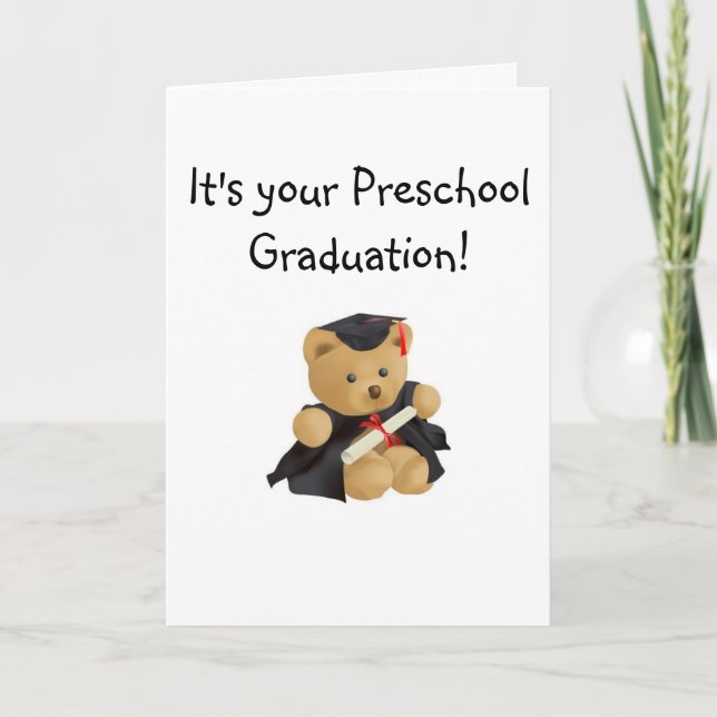 Tarjeta Oso del Graduación-Peluche (Anverso)