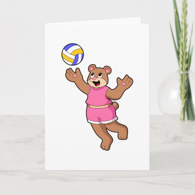 Tarjeta Oso en deportes de voleibol (Anverso)