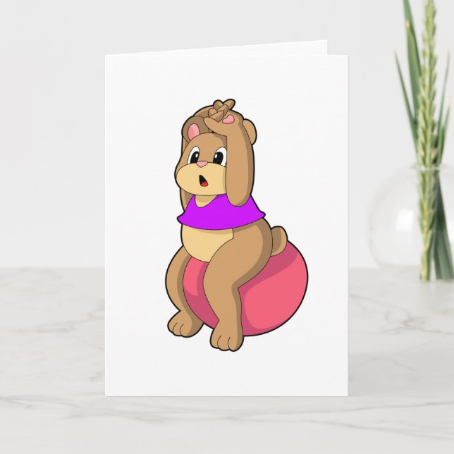 Tarjeta Oso en fitness con balón de ejercicio.PNG (Anverso)