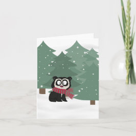 Tarjeta Oso Espectáculo De Nieve