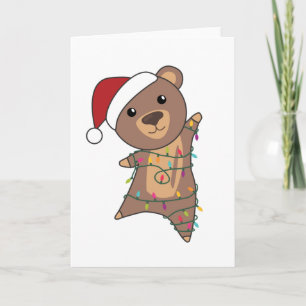 Tarjeta Oso Feliz Navidad Invierno de los animales osos