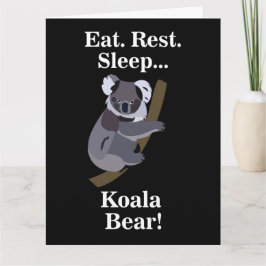 Tarjeta Oso Koala Divertido