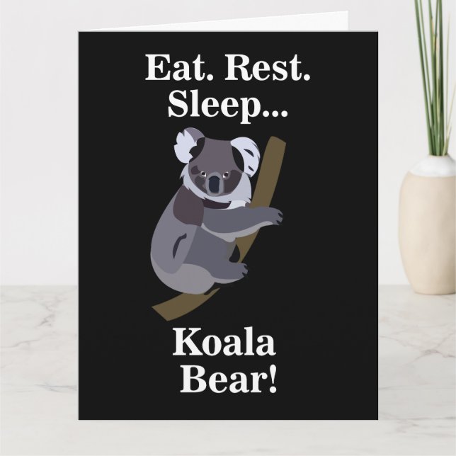 Tarjeta Oso Koala Divertido (Anverso)