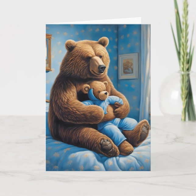 Tarjeta Oso Marrón De Cumpleaños Con Oso De Teddy (Anverso)