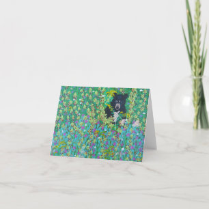 Tarjeta Oso negro en la baya Bush
