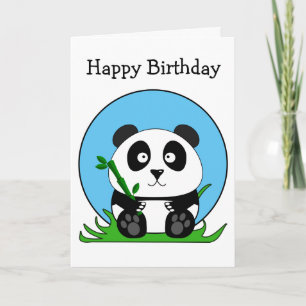 Tarjeta Oso Panda Cumpleaños Lindo