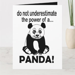 Tarjeta Oso Panda Divertido Oso Panda Lindo