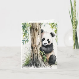 Tarjeta Oso Panda Gracias