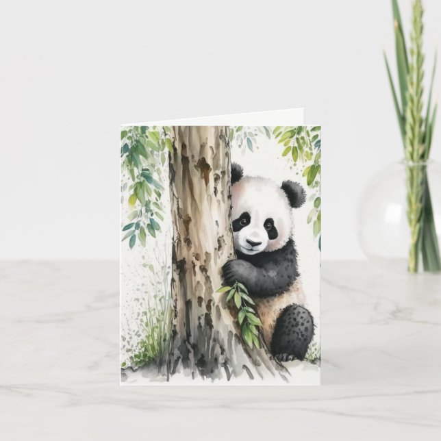 Tarjeta Oso Panda Gracias (Anverso)