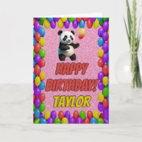 Oso Panda Lindo y Acogedor Feliz Cumpleaños