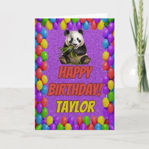 Tarjeta Oso Panda Lindo y Acurrucador Feliz Cumpleaños
