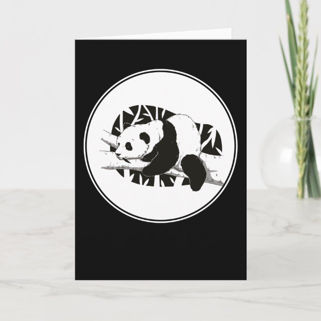 Tarjeta Oso Panda Osos Pandas Animal Hermoso Regalo (Anverso)