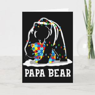 Tarjeta Oso Papá Divertido Conciencia del Autismo Coincide