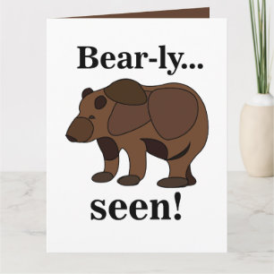 Tarjeta Oso Pardo Animal Humor Divertido Frase