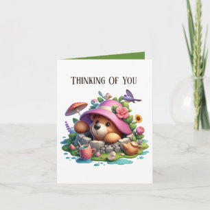 Tarjeta Oso pensando en ti añadir mensaje