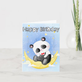 Tarjeta Oso pequeño y somnoliento de Panda | Cumpleaños