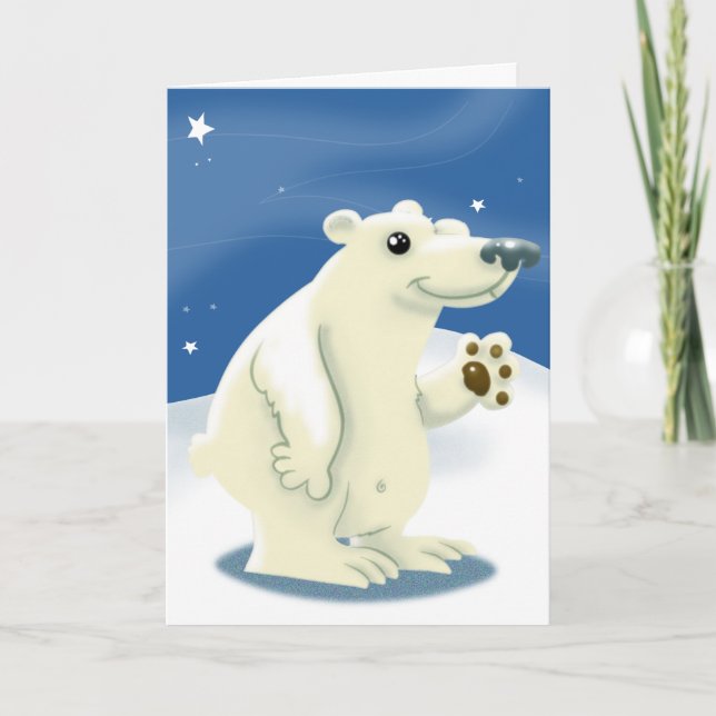 Tarjeta Oso Polar Amigable (Anverso)