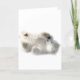 Tarjeta Oso Polar Cub Cute Animal Ártico Congelado Inviern