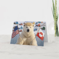 Oso polar de Groenlandia en cumpleaños con peinado