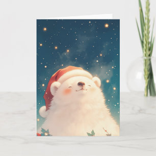 Tarjeta Oso Polar de Navidad