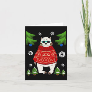 Tarjeta Oso Polar En Navidades Sweater Funny Bear Lover U