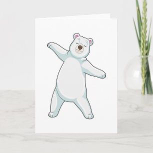 Tarjeta Oso polar en Yoga Fitness de pie