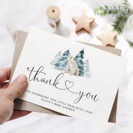 Tarjeta Oso polar minimalista gracias